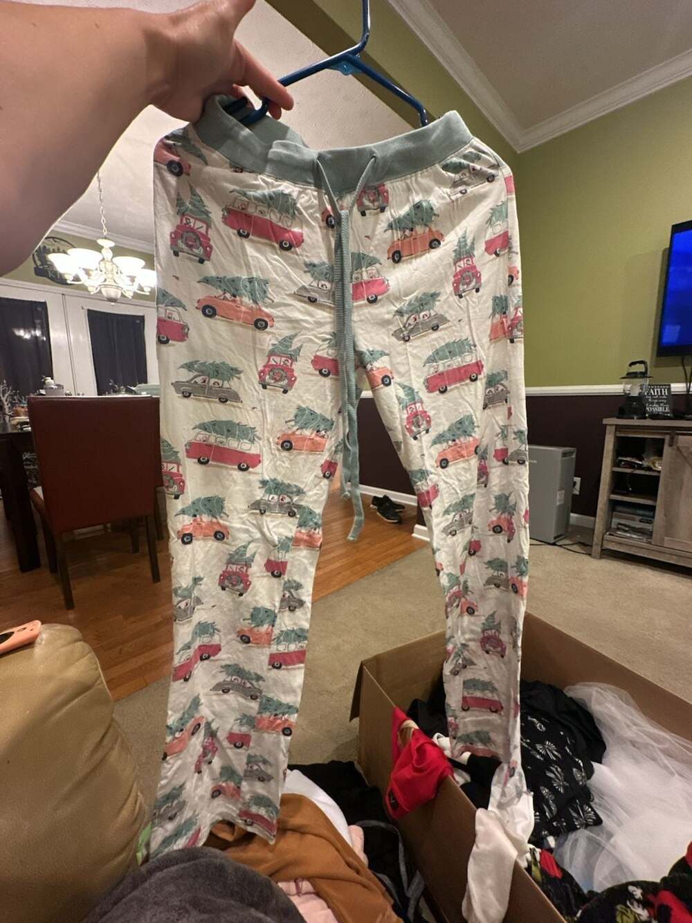 munki munki Women's Christmas Camper Van Print Lounge Pajama Pants